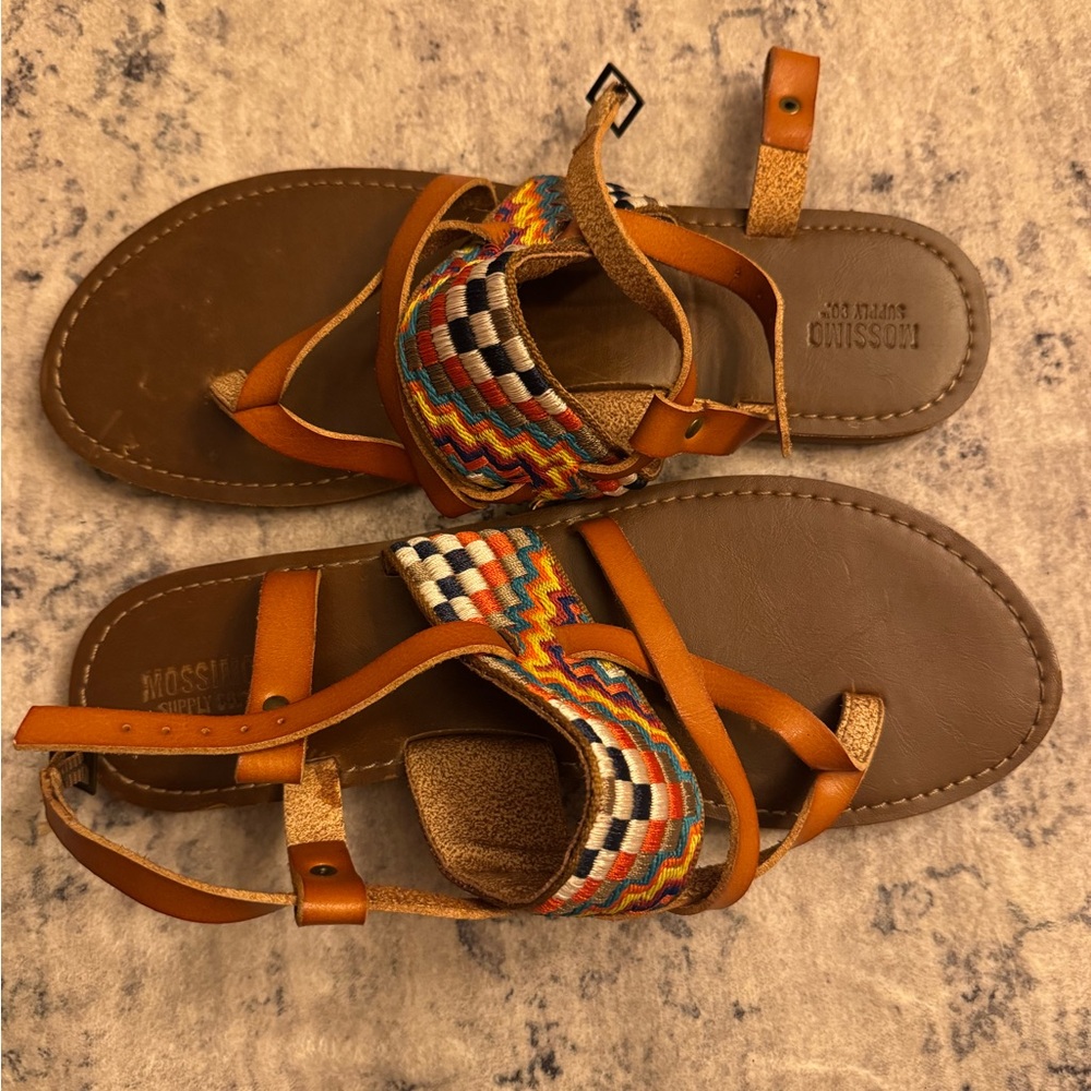 Boho Colorful Leather Sandals